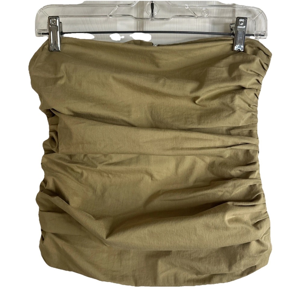 NKC Khaki Bustier Tube Top Corset Strapless Top Sz Medium‎
